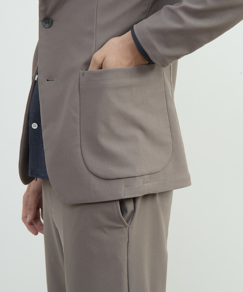 MEN'S MELROSE(メンズメルローズ)の「トリコットストレッチイージージャケット(セットアップ可)(テーラードジャケット・メンズ・ベージュ/ネイビー・2/3/5/4)」の10枚目の写真
