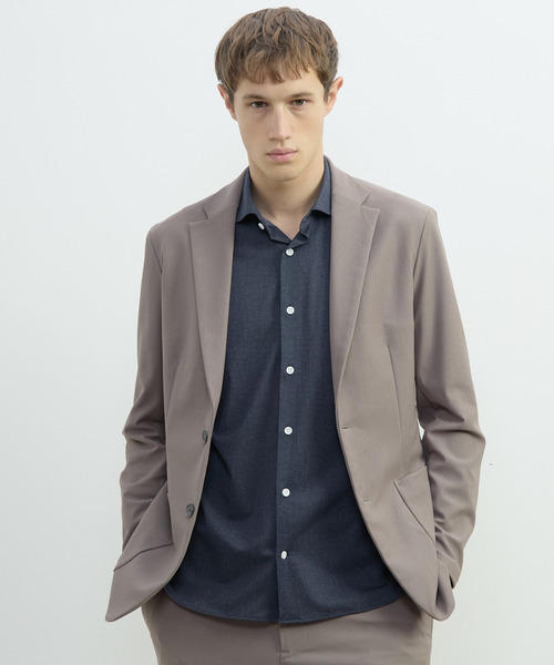 MEN'S MELROSE(メンズメルローズ)の「トリコットストレッチイージージャケット(セットアップ可)(テーラードジャケット・メンズ・ベージュ/ネイビー・2/3/5/4)」の14枚目の写真