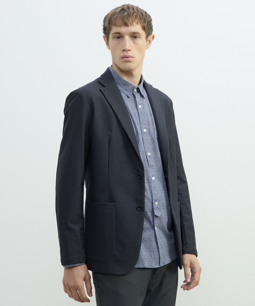 MEN'S MELROSE(メンズメルローズ)の「トリコットストレッチイージージャケット(セットアップ可)(テーラードジャケット・メンズ・ベージュ/ネイビー・2/3/5/4)」の21枚目の写真