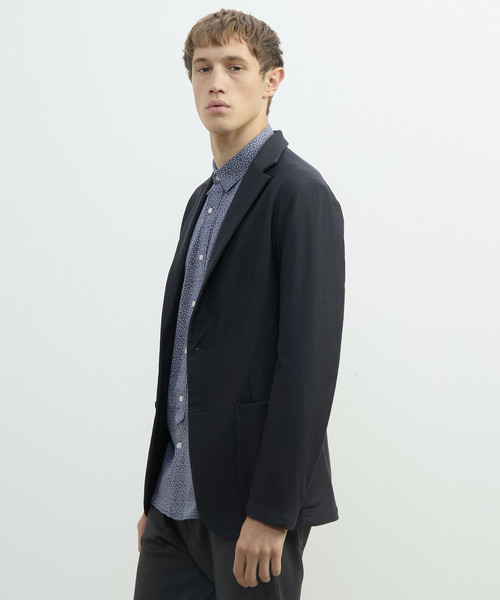 MEN'S MELROSE(メンズメルローズ)の「トリコットストレッチイージージャケット(セットアップ可)(テーラードジャケット・メンズ・ベージュ/ネイビー・2/3/5/4)」の22枚目の写真