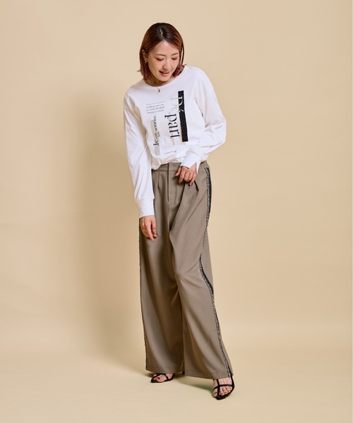LHELBIE(レルビエ)の「サイドラインバイカラーパンツ(その他パンツ・レディース・モカ/ブラック/グレー・M)」の17枚目の写真