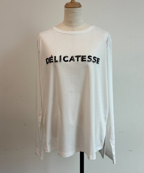 Jena espace merveilleux（ジェナ　エスパスメルヴェイユ）の「ビーズ刺繍ロンT（Tシャツ/カットソー・レディース・ブラック/オフホワイト/ライトグレー・FREE）」の20枚目の写真