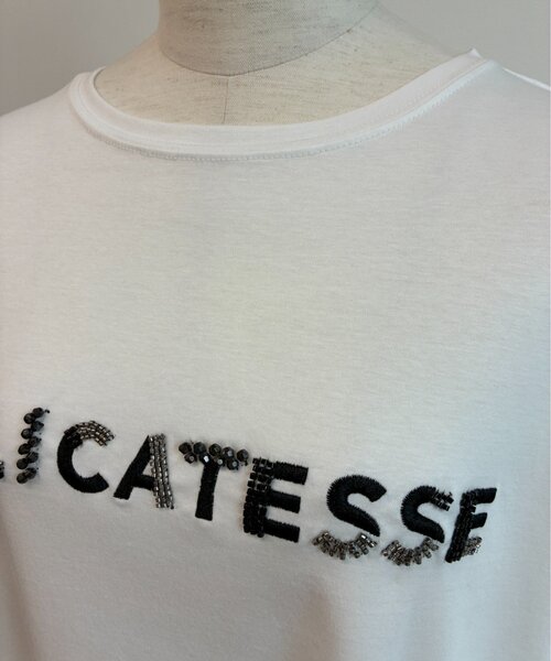 Jena espace merveilleux（ジェナ　エスパスメルヴェイユ）の「ビーズ刺繍ロンT（Tシャツ/カットソー・レディース・ブラック/オフホワイト/ライトグレー・FREE）」の12枚目の写真