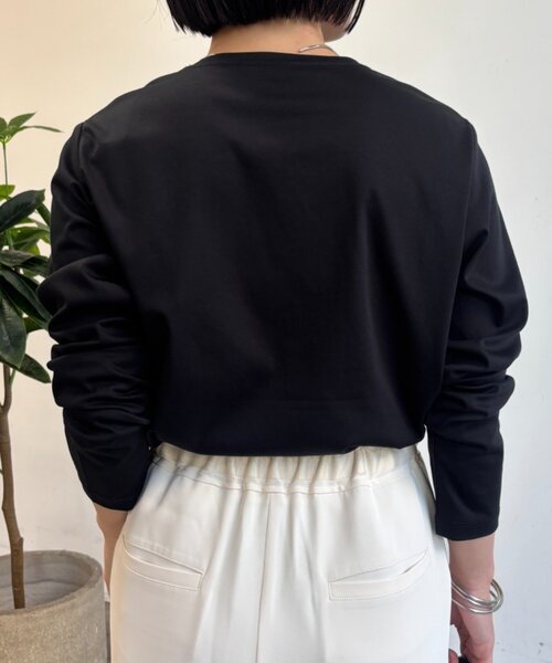 Jena espace merveilleux（ジェナ　エスパスメルヴェイユ）の「ビーズ刺繍ロンT（Tシャツ/カットソー・レディース・ブラック/オフホワイト/ライトグレー・FREE）」の7枚目の写真