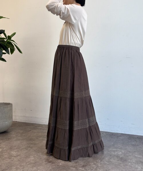 Jena espace merveilleux（ジェナ　エスパスメルヴェイユ）の「ビーズ刺繍ロンT（Tシャツ/カットソー・レディース・ブラック/オフホワイト/ライトグレー・FREE）」の9枚目の写真