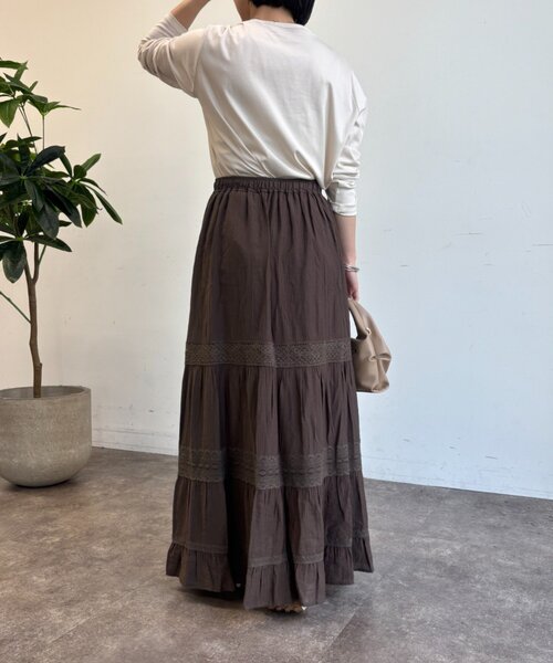 Jena espace merveilleux（ジェナ　エスパスメルヴェイユ）の「ビーズ刺繍ロンT（Tシャツ/カットソー・レディース・ブラック/オフホワイト/ライトグレー・FREE）」の10枚目の写真