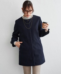 ウールライクストレッチフードコート