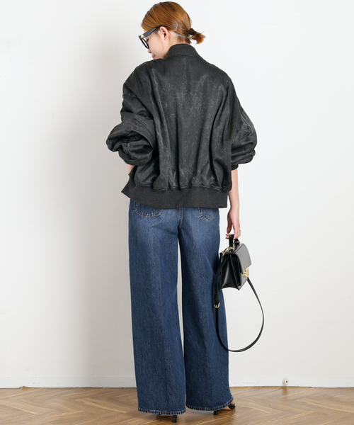 PROVOKE (プロヴォーク)の「【PROVOKE/プロヴォーク】pigment short MA-1 BLACK(MA-1・レディース・ブラック・FREE)」の6枚目の写真