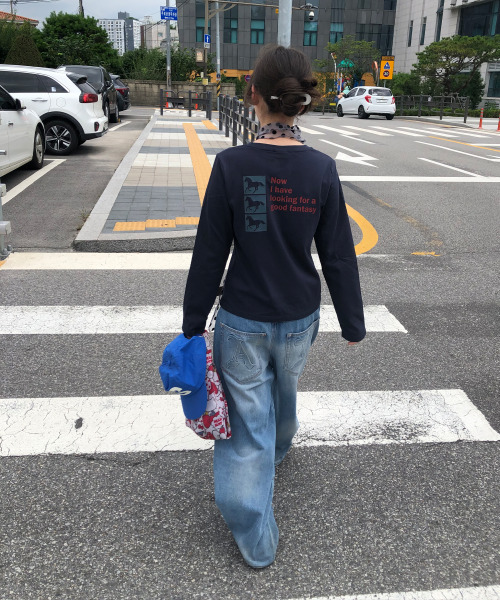 SEW-B（ソービー）の「セミクロップド bump post 長袖Tシャツ [ネイビー]（Tシャツ/カットソー・レディース・その他・FREE）」の9枚目の写真