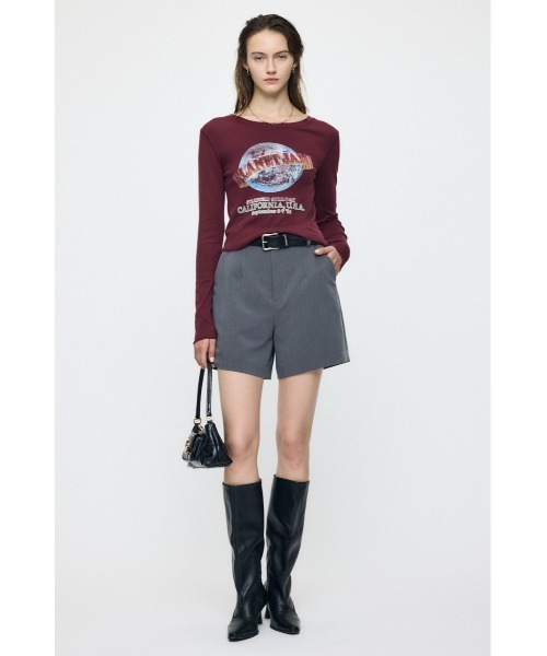 MOUSSY(マウジー)の「【26年AW新作】【セットアップ対応】HIGH WAIST ショーツ(その他パンツ・レディース・ブラウン/ダークネイビー/グレー・1/2)」の11枚目の写真