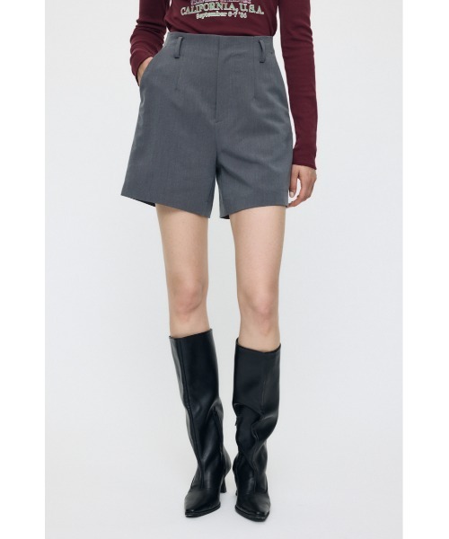 MOUSSY(マウジー)の「【26年AW新作】【セットアップ対応】HIGH WAIST ショーツ(その他パンツ・レディース・ブラウン/ダークネイビー/グレー・1/2)」の13枚目の写真