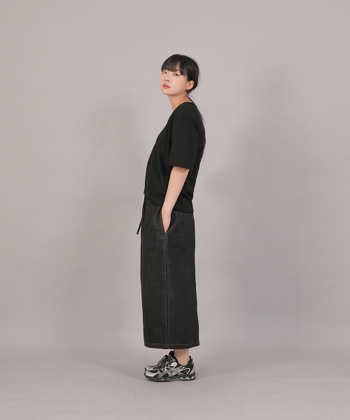 SAINTCREW(セントクルー)の「オーバーサイズソフトVネック半袖TシャツMVM-8A12ブラック(Tシャツ/カットソー・レディース・その他・FREE)」の6枚目の写真
