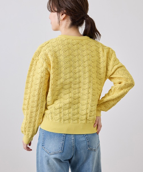 ROPE' PICNIC(ロペピクニック)の「透かし編みスポンディッシュヘンリーネックニット(ニット/セーター・レディース・ベージュ系その他3/キナリ/チャコールグレー・FREE)」の18枚目の写真