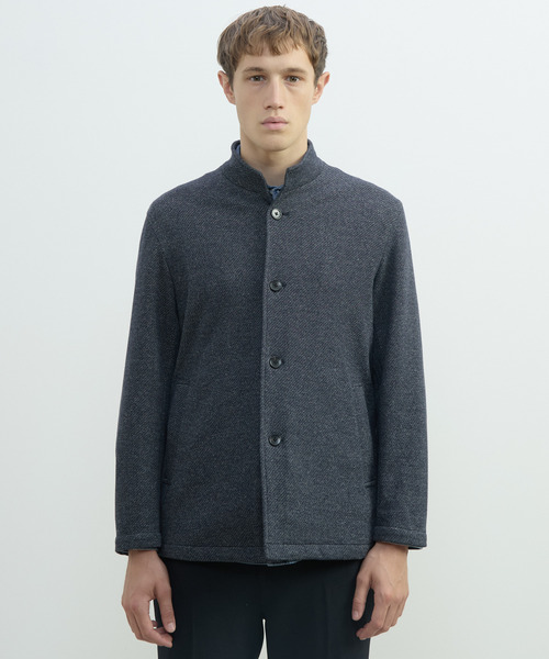 MEN'S MELROSE(メンズメルローズ)の「ムリネジャージーツイルスタンドカーディガン(カーディガン/ボレロ・メンズ・ベージュ/ネイビー/グレー・2/3/4/5)」の5枚目の写真