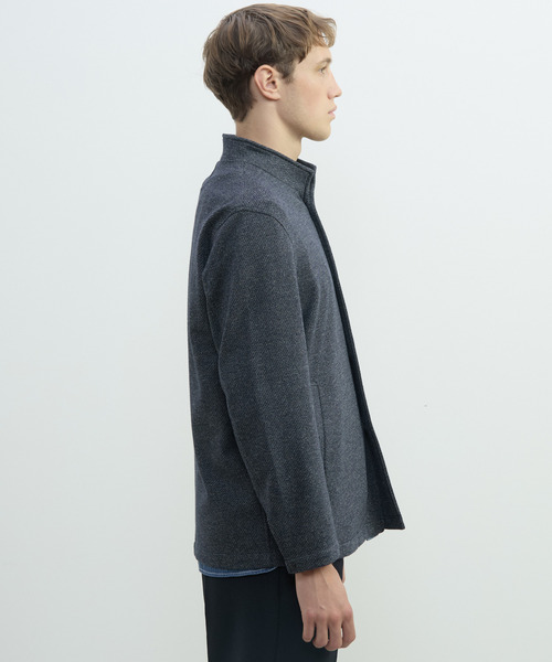 MEN'S MELROSE(メンズメルローズ)の「ムリネジャージーツイルスタンドカーディガン(カーディガン/ボレロ・メンズ・ベージュ/ネイビー/グレー・2/3/4/5)」の8枚目の写真