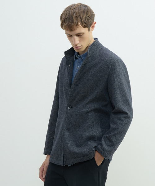 MEN'S MELROSE(メンズメルローズ)の「ムリネジャージーツイルスタンドカーディガン(カーディガン/ボレロ・メンズ・ベージュ/ネイビー/グレー・2/3/4/5)」の15枚目の写真