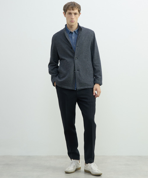 MEN'S MELROSE(メンズメルローズ)の「ムリネジャージーツイルスタンドカーディガン(カーディガン/ボレロ・メンズ・ベージュ/ネイビー/グレー・2/3/4/5)」の16枚目の写真