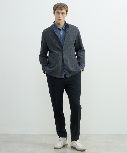 MEN'S MELROSE(メンズメルローズ)の「ムリネジャージーツイルスタンドカーディガン(カーディガン/ボレロ・メンズ・ベージュ/ネイビー/グレー・2/3/4/5)」の17枚目の写真