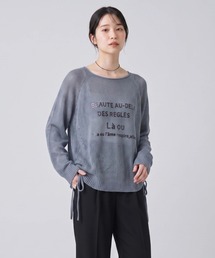 スパンコールロゴシアーニット