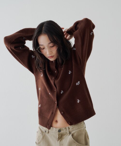DISCOAT(ディスコート)の「花柄刺繍カーディガン(カーディガン/ボレロ・レディース・レモンイエロー/グレー/ブラウン・FREE)」の17枚目の写真
