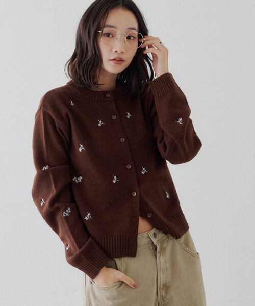 DISCOAT(ディスコート)の「花柄刺繍カーディガン(カーディガン/ボレロ・レディース・レモンイエロー/グレー/ブラウン・FREE)」の18枚目の写真