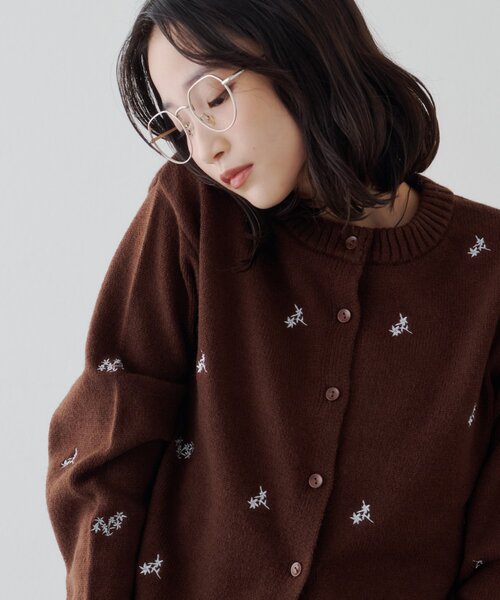 DISCOAT(ディスコート)の「花柄刺繍カーディガン(カーディガン/ボレロ・レディース・レモンイエロー/グレー/ブラウン・FREE)」の19枚目の写真