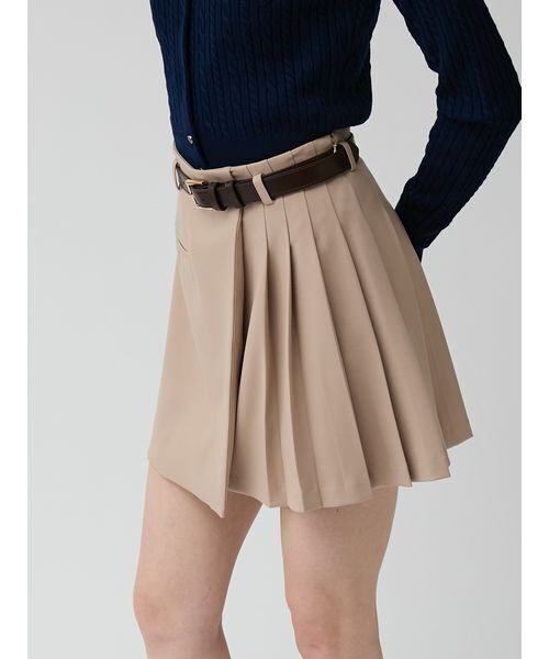 LILY BROWN(リリーブラウン)の「ベルト付きラッププリーツスカショーパン(その他パンツ・レディース・チェック/ネイビー/グレー/ベージュ・1/0)」の11枚目の写真