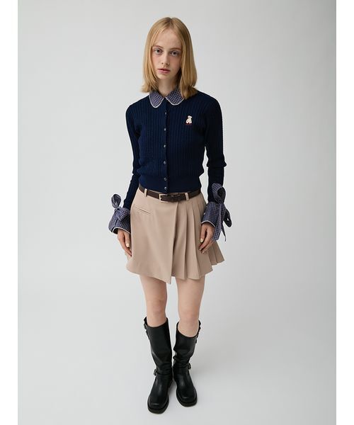 LILY BROWN(リリーブラウン)の「ベルト付きラッププリーツスカショーパン(その他パンツ・レディース・チェック/ネイビー/グレー/ベージュ・1/0)」の15枚目の写真