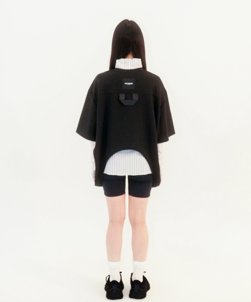 FANYOUNG（ファンヤング）の「デュアルカーブオーバーレイトップ ブラック（Tシャツ/カットソー・レディース・その他・FREE）」の3枚目の写真