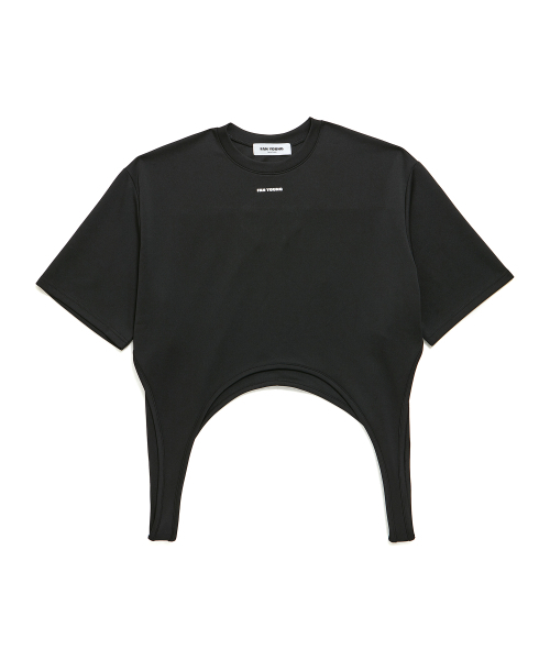 FANYOUNG（ファンヤング）の「デュアルカーブオーバーレイトップ ブラック（Tシャツ/カットソー・レディース・その他・FREE）」の4枚目の写真