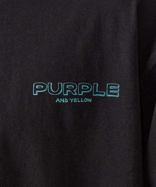 Purple&Yellow(パープルアンドイエロー)の「バックプリント 長袖Tシャツ(Tシャツ/カットソー・メンズ・ホワイト/ダークブラウン/ブラック/サックスブルー・S/L/M)」の9枚目の写真