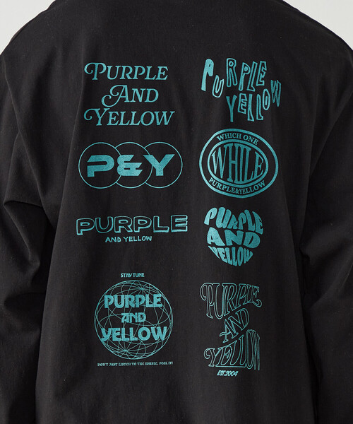 Purple&Yellow(パープルアンドイエロー)の「バックプリント 長袖Tシャツ(Tシャツ/カットソー・メンズ・ホワイト/ダークブラウン/ブラック/サックスブルー・S/L/M)」の10枚目の写真