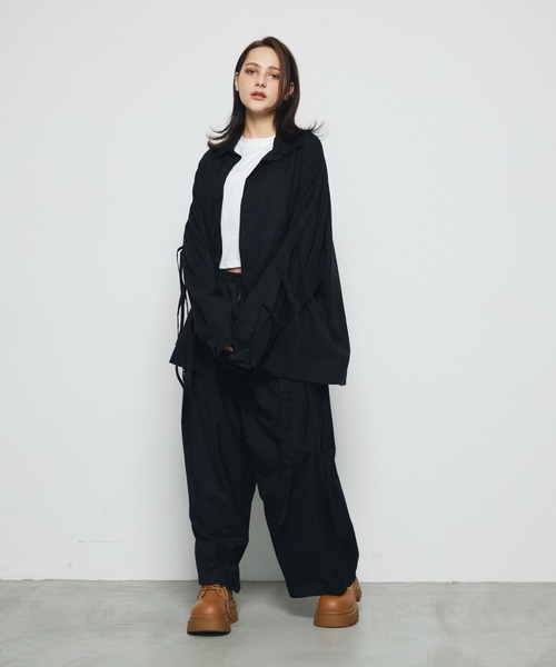 DAZE（デイズ）の「ドローストリング バルーンワイドスラックス（スラックス・メンズ・ブラック・FREE）」の18枚目の写真