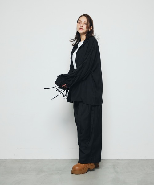 DAZE（デイズ）の「ドローストリング バルーンワイドスラックス（スラックス・メンズ・ブラック・FREE）」の20枚目の写真