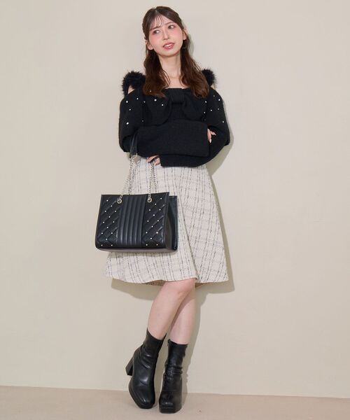 MAJESTIC LEGON(マジェスティックレゴン)の「バックレースアップフレアスカート(スカート・レディース・ブラック系その他/ホワイト系その他2/アイボリー/ブラック/モカ/ブラウン/ブラウン系その他2/ブラウン系その他4・SMALL/MEDIUM)」の19枚目の写真