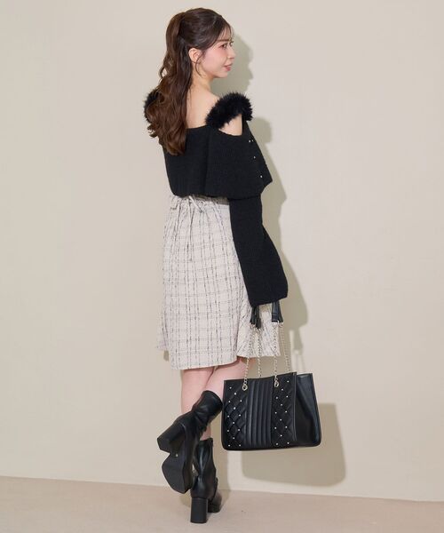 MAJESTIC LEGON(マジェスティックレゴン)の「バックレースアップフレアスカート(スカート・レディース・ブラック系その他/ホワイト系その他2/アイボリー/ブラック/モカ/ブラウン/ブラウン系その他2/ブラウン系その他4・SMALL/MEDIUM)」の20枚目の写真