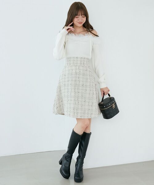 MAJESTIC LEGON(マジェスティックレゴン)の「バックレースアップフレアスカート(スカート・レディース・ブラック系その他/ホワイト系その他2/アイボリー/ブラック/モカ/ブラウン/ブラウン系その他2/ブラウン系その他4・SMALL/MEDIUM)」の22枚目の写真