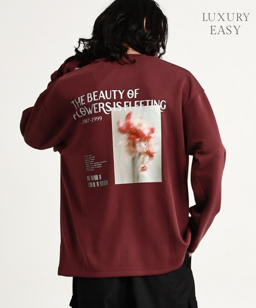 RAGEBLUE(レイジブルー)の「【LUXURY+EASY】PHOTO PRINT LONG SLEEVE T-SHIRT/ラグイージーフォトプリントロンT(Tシャツ/カットソー・メンズ・ホワイト/ブラック/ワインレッド・LARGE/MEDIUM)」の3枚目の写真