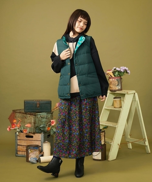 Jocomomola(ホコモモラ)の「Arte clandestino フラワープリントギャザースカート(スカート・レディース・レッド/ブラック・40)」の14枚目の写真