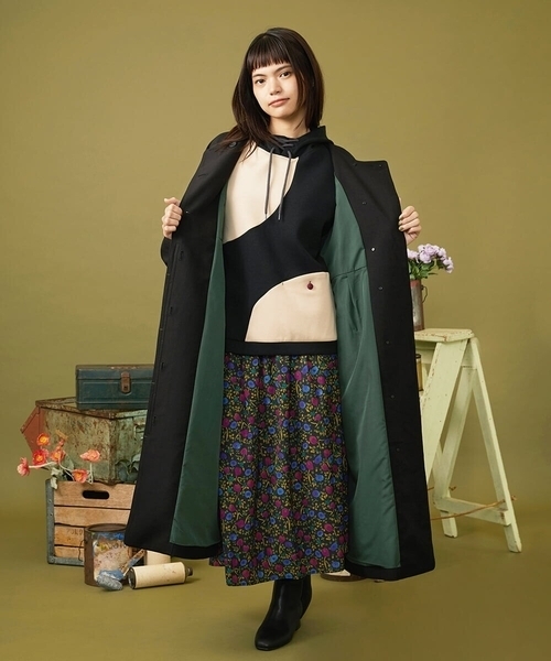 Jocomomola(ホコモモラ)の「Arte clandestino フラワープリントギャザースカート(スカート・レディース・レッド/ブラック・40)」の16枚目の写真