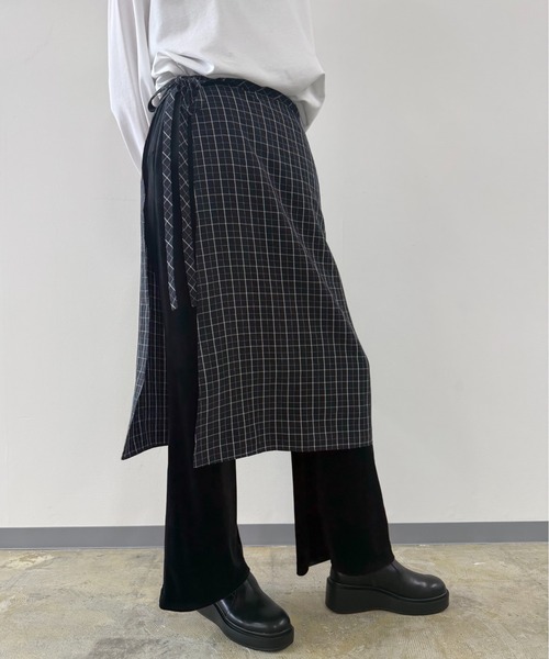 PROVOKE (プロヴォーク)の「CHECK WRAP SKIRT(スカート・レディース・ブラウン/ブラック・FREE)」の12枚目の写真
