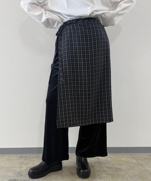 PROVOKE (プロヴォーク)の「CHECK WRAP SKIRT(スカート・レディース・ブラウン/ブラック・FREE)」の13枚目の写真