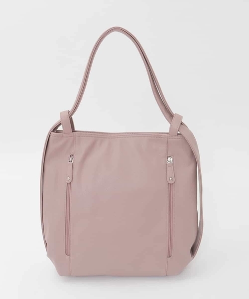 MK MICHEL KLEIN（エムケーミッシェルクラン）の「[2WAY]パンチングデザイン変形トートバッグ（トートバッグ・レディース・ピンク/ネイビー/モカ・00）」の5枚目の写真