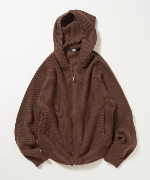 FREAK'S STORE(フリークスストア)の「限定展開 あぜ編み ジップ ニット パーカー / フーディー(パーカー・メンズ・チャコールグレー/サックスブルー/杢グレー/ブラウン/ブラック・LARGE/MEDIUM/SMALL)」の5枚目の写真