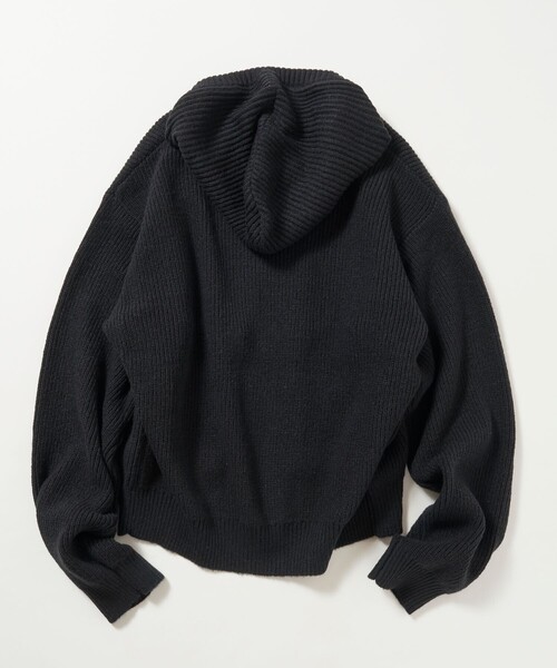 FREAK'S STORE(フリークスストア)の「限定展開 あぜ編み ジップ ニット パーカー / フーディー(パーカー・メンズ・チャコールグレー/サックスブルー/杢グレー/ブラウン/ブラック・LARGE/MEDIUM/SMALL)」の10枚目の写真