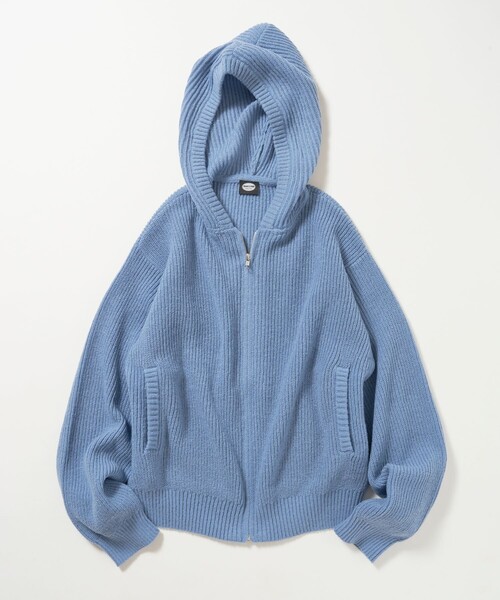 FREAK'S STORE(フリークスストア)の「限定展開 あぜ編み ジップ ニット パーカー / フーディー(パーカー・メンズ・チャコールグレー/サックスブルー/杢グレー/ブラウン/ブラック・LARGE/MEDIUM/SMALL)」の16枚目の写真