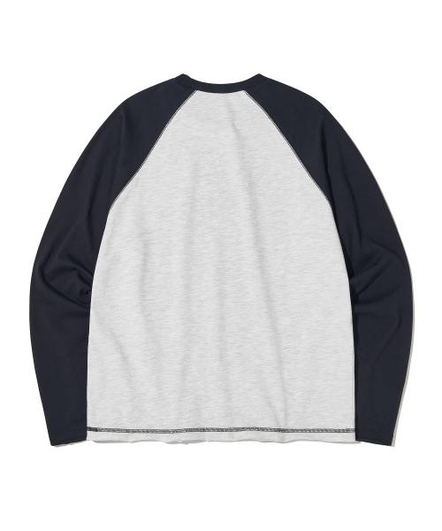 URBANDTYPE(アーバンディタイプ)の「ローエッジ ラグラン ロングスリーブ Tシャツ_ライトグレー(Tシャツ/カットソー・レディース・その他・SMALL/X-LARGE/LARGE/MEDIUM)」の3枚目の写真