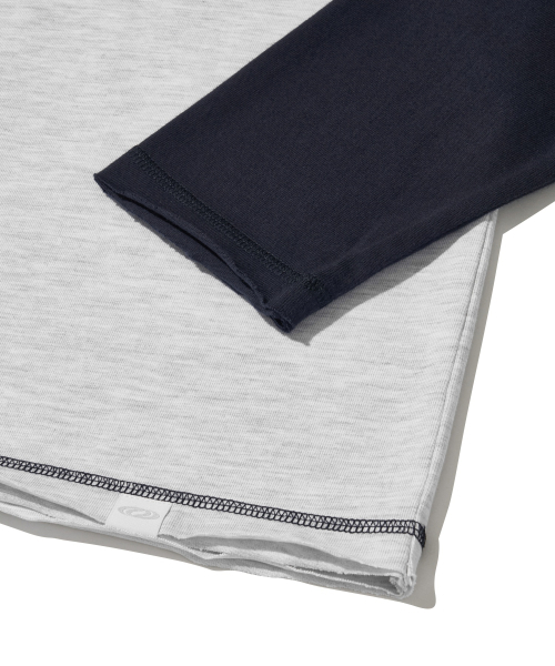 URBANDTYPE(アーバンディタイプ)の「ローエッジ ラグラン ロングスリーブ Tシャツ_ライトグレー(Tシャツ/カットソー・レディース・その他・SMALL/X-LARGE/LARGE/MEDIUM)」の6枚目の写真