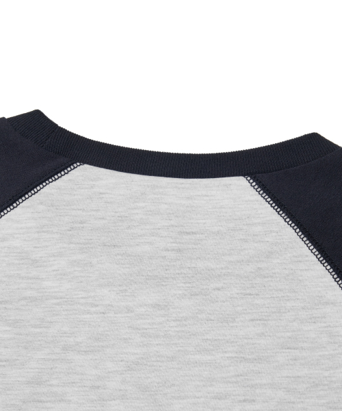 URBANDTYPE(アーバンディタイプ)の「ローエッジ ラグラン ロングスリーブ Tシャツ_ライトグレー(Tシャツ/カットソー・レディース・その他・SMALL/X-LARGE/LARGE/MEDIUM)」の2枚目の写真