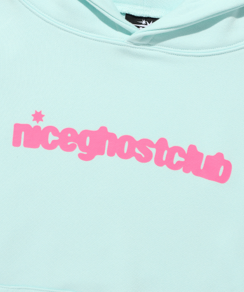 NICE GHOST CLUB(ナイスゴーストクラブ)の「NGC ロゴフーディー_ミント(NG2GFUM403A)(パーカー・レディース・ミント・SMALL/MEDIUM)」の4枚目の写真
